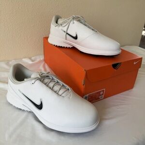 Nike Victory Tour 4 Men's Golf Shoes White Leather Spikes Size 10 (Wide)